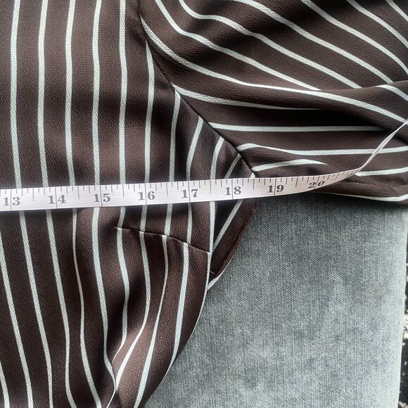 JUST Female x Anthropologie Rosie Striped Shirt Midi Dress, Brown, Size S - Picture 4 of 8